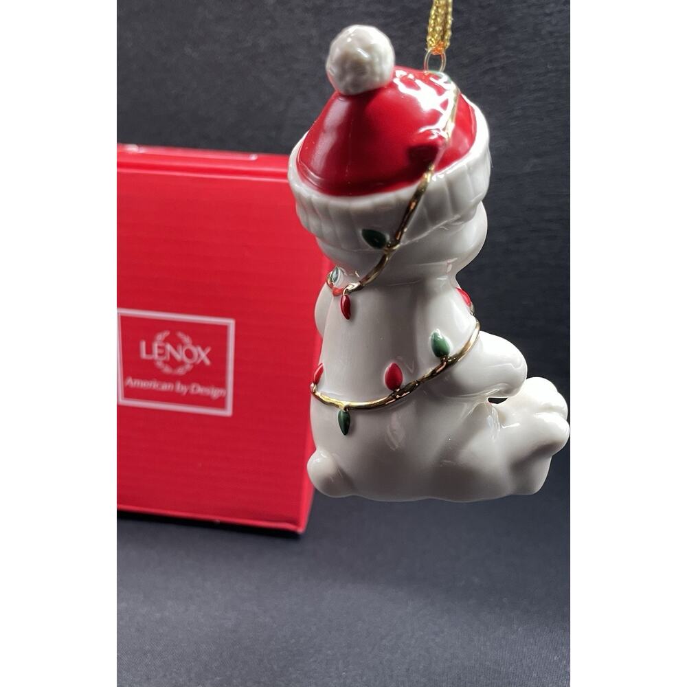 Lenox Porcelain Polar Bear Very Merry Christmas Ornament. New‎ in Box. - Picture 3 of 8